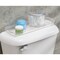 mDesign Long Plastic Bathroom Toilet Tank Storage Vanity Accessory Tray - Clear